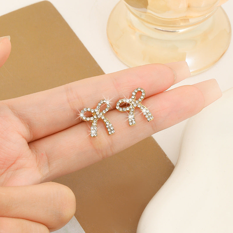 S925 Exquisite Women’s Simple Full Diamond Cross Stud Earrings - Shimmer Like a Star with S925 Diamond Cross Earrings