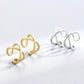 S925 Geometric Cross Ear Clip Silver Gold Plating Unisex Jewelry - for Trendy Ears Only s925 geometric cross ear clip