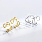 S925 Geometric Cross Ear Clip Korean Style - S925 Geometric Cross Ear Clip for Trendy Ears Only