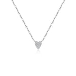 S925 Loving Heart Necklace with Diamond Plating in 18K Gold and Silver Chain - for the Hopeless Romantic s925 loving