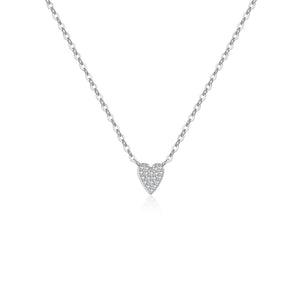 S925 Loving Heart Necklace with Diamond Plating in 18K Gold and Silver Chain - for the Hopeless Romantic s925 loving