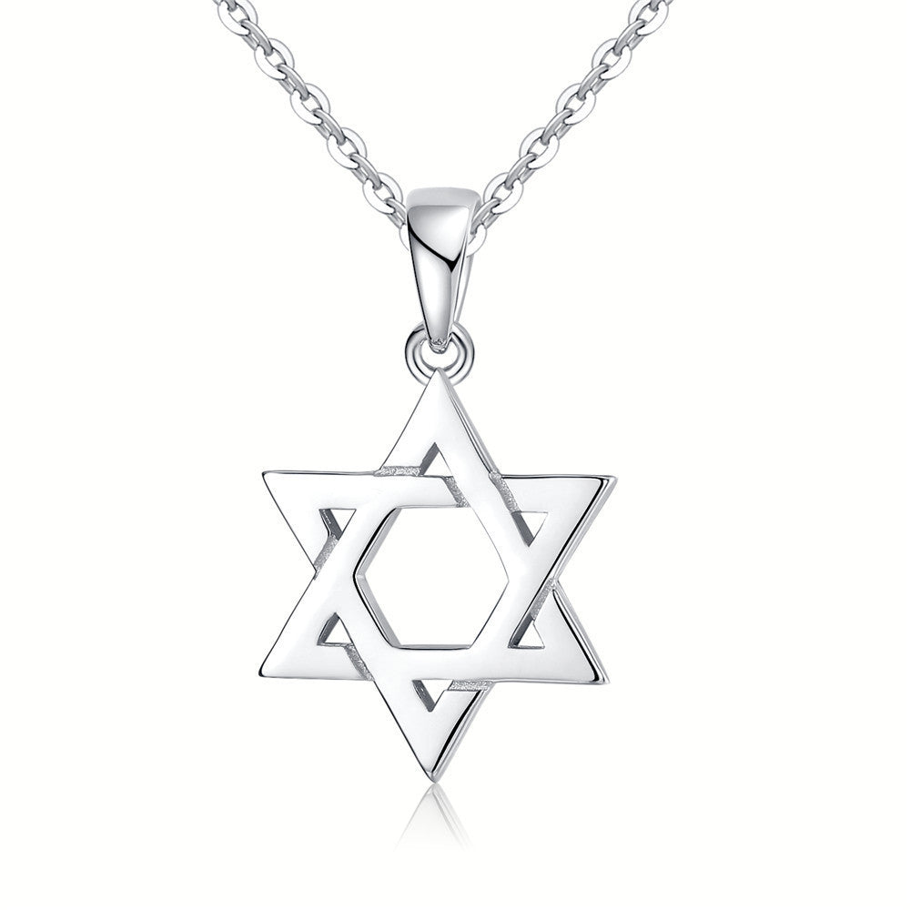 S925 Silver Hexagram Necklace Pendant - Get Your Gold Plated Hexagram Necklace Bling Here