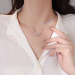 S925 Sterling Silver Angel Heart Necklace For Women - Angel Heart Necklace That’s A Heavenly Surprise