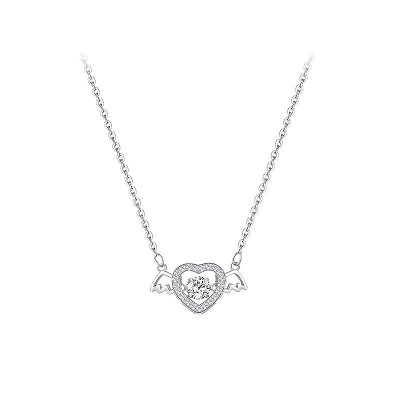 S925 Sterling Silver Angel Heart Necklace For Women - Angel Heart Necklace That’s A Heavenly Surprise