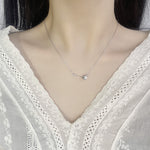 S925 Sterling Silver Carnation Necklace For Women - Sparkle Like a Flower with S925 Silver Necklace