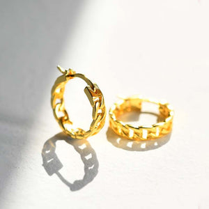 Yellow Gold Hollow Design Earrings in Silver 925 for Women Pair - So Fancy Even Your Cat Will Swoon hollow design
