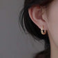 Yellow Gold Hollow Design Earrings in Silver 925 for Women Pair - So Fancy Even Your Cat Will Swoon hollow design