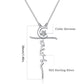 S925 Sterling Silver Faith Cross Moon and Star Necklace Pendant Jewelry - Faith Cross Moon Star Necklace for Stellar