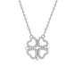 S925 Sterling Silver Heart-to-heart Clover Necklace For Women - Heart-to-heart Clover Necklace in Silver and Gold