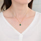 S925 Sterling Silver Natural Green Malachite Keychain Necklace - Malachite Magic Keychain Necklace for Trendy Chicks