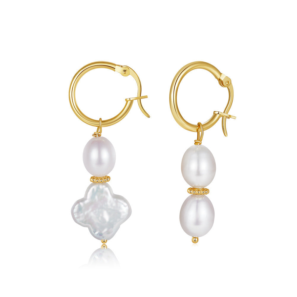 Women’s Silver Pearl Engagement Earrings with Electroplating in the United States - So Fancy Even Pearls Are Jealous