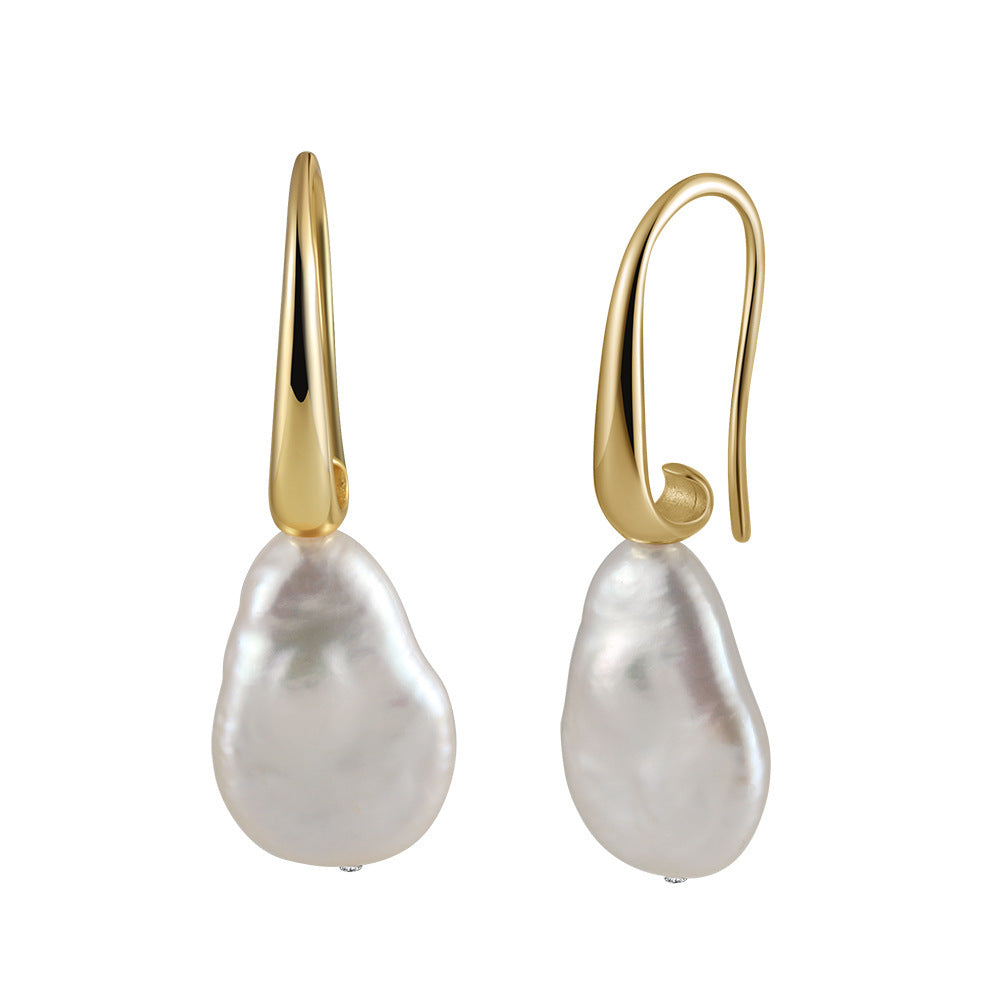 Women’s Silver Pearl Engagement Earrings with Electroplating in the United States - So Fancy Even Pearls Are Jealous