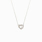 S925 Sterling Silver Overlapping Double Hollow Heart Necklace For Women - Heartfelt Sparkle for Women Who Love to Shine