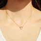 S925 Sterling Silver Overlapping Double Hollow Heart Necklace For Women - Heartfelt Sparkle for Women Who Love to Shine