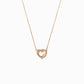 S925 Sterling Silver Overlapping Double Hollow Heart Necklace For Women - Heartfelt Sparkle for Women Who Love to Shine