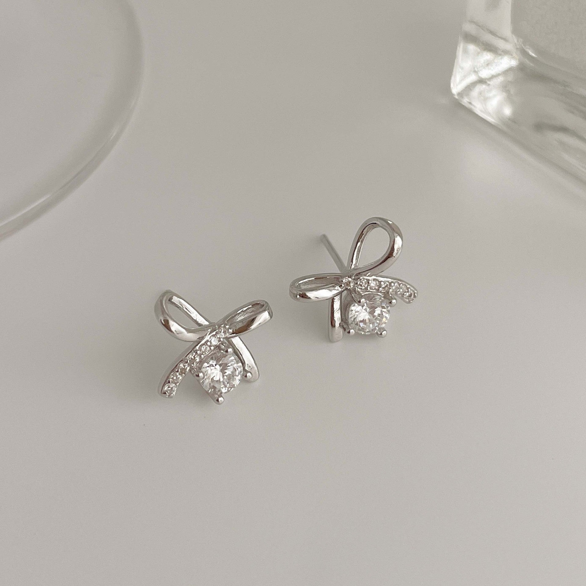 S925 Sterling Silver Simple Bow Stud Earrings - Bows for Your Ears S925 Sterling Silver Earrings