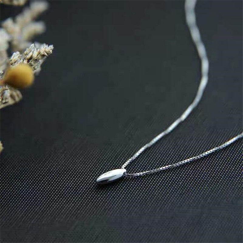 S925 Sterling Silver Small Water Drop-shaped Clavicle Chain - Shiny Clavicle Chain for Your Inner Water Drop