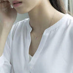 S925 Sterling Silver Small Water Drop-shaped Clavicle Chain - Shiny Clavicle Chain for Your Inner Water Drop