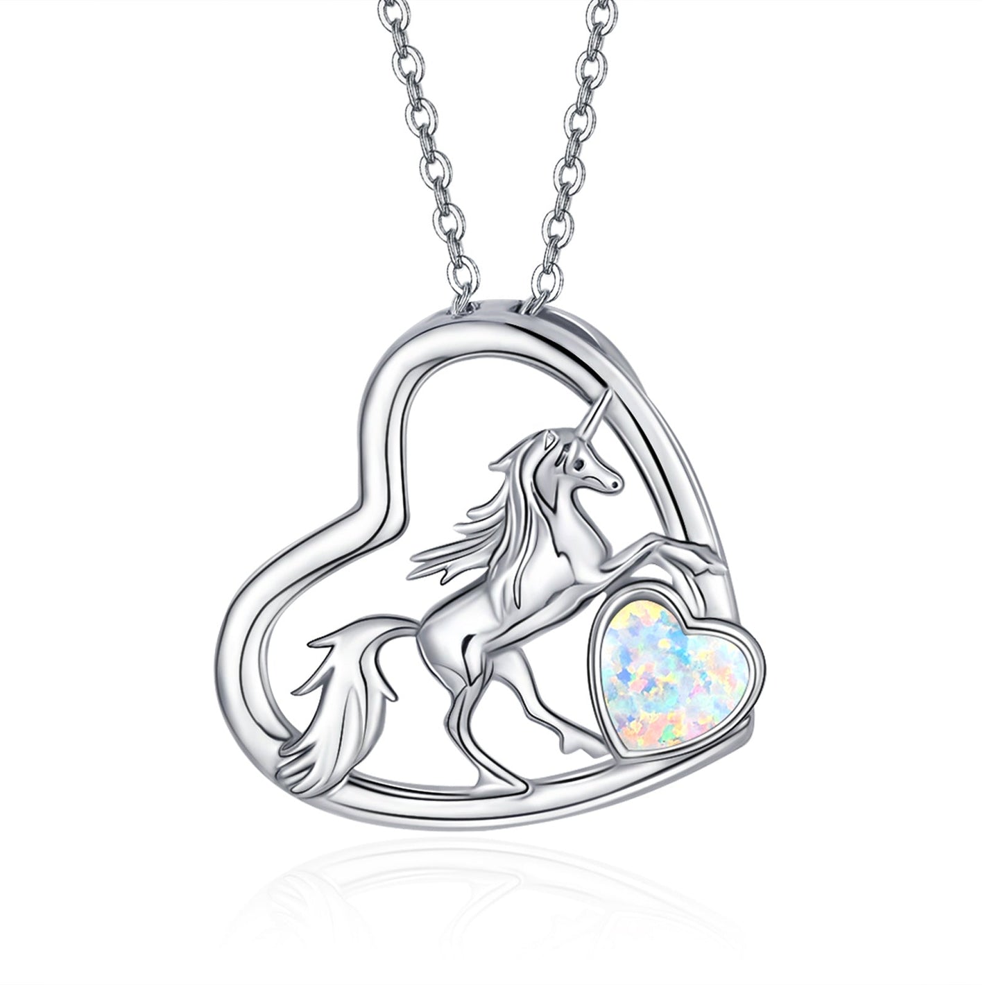 Sterling Silver Unicorn Necklace for Women in the United States - Sparkle Like a with Magic united states chf sterling