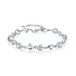 S999 Pure Silver Love Heart Simple Personality Mori Style Student Couples Bracelet - S999 Pure Silver Love Heart Mori