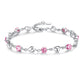 S999 Pure Silver Love Heart Simple Personality Mori Style Student Couples Bracelet - S999 Pure Silver Love Heart Mori