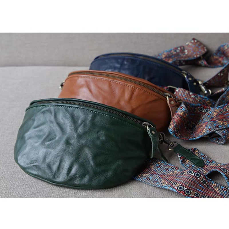 Saddle Bag Wide Layer Cowhide Retro with Shoulder Strap - Teleplus saddle bag wide layer cowhide retro shoulder strap
