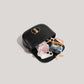 Saddle Crossbody Bag with Chain for Daily Use in Polyester Fiber - Teleplus saddle crossbody bag chain