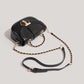 Saddle Crossbody Bag with Chain for Daily Use in Polyester Fiber - Teleplus saddle crossbody bag chain