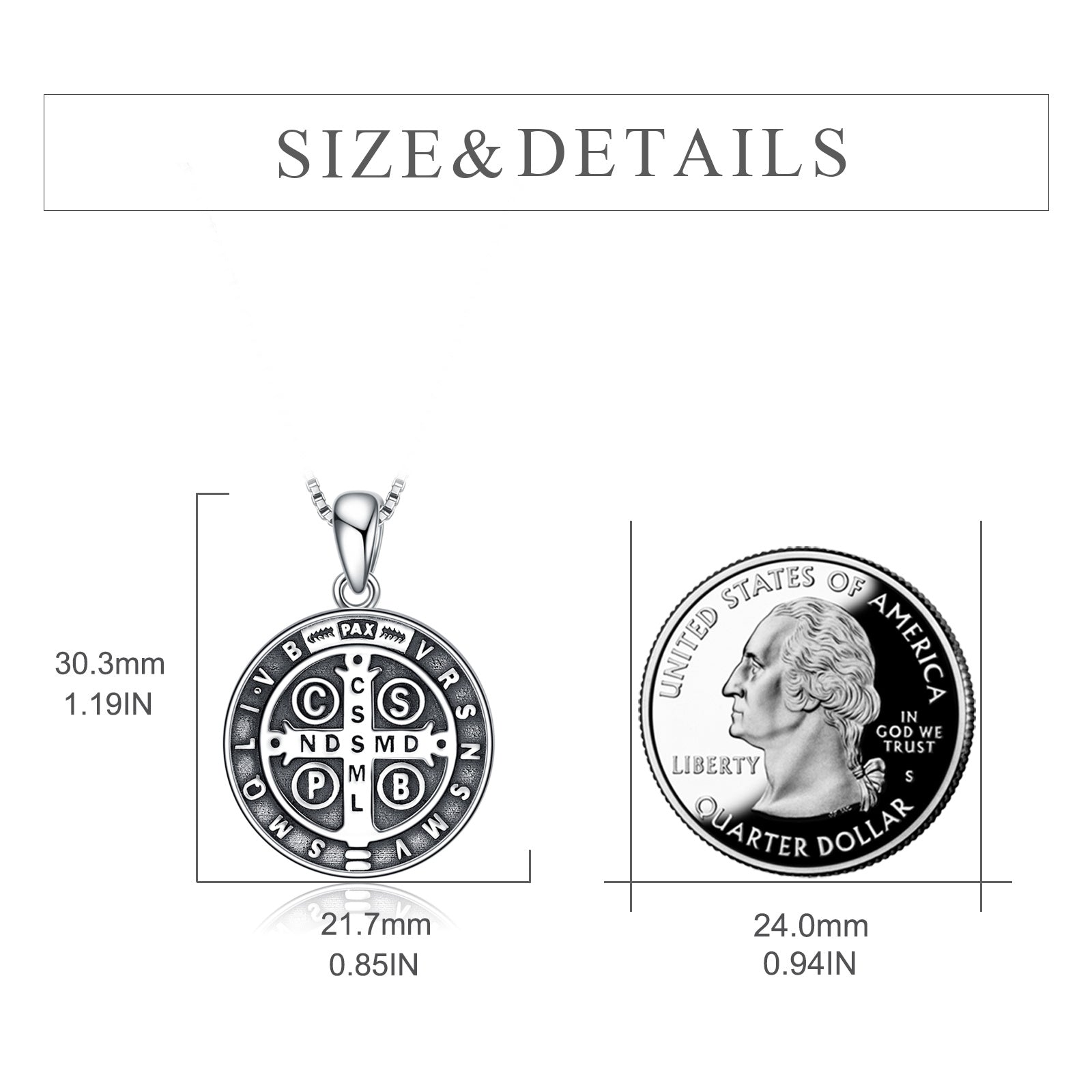 Saint Benedict Medals Necklace for Women Sterling Silver - Unlock Style with Saint Benedict Medals Necklace