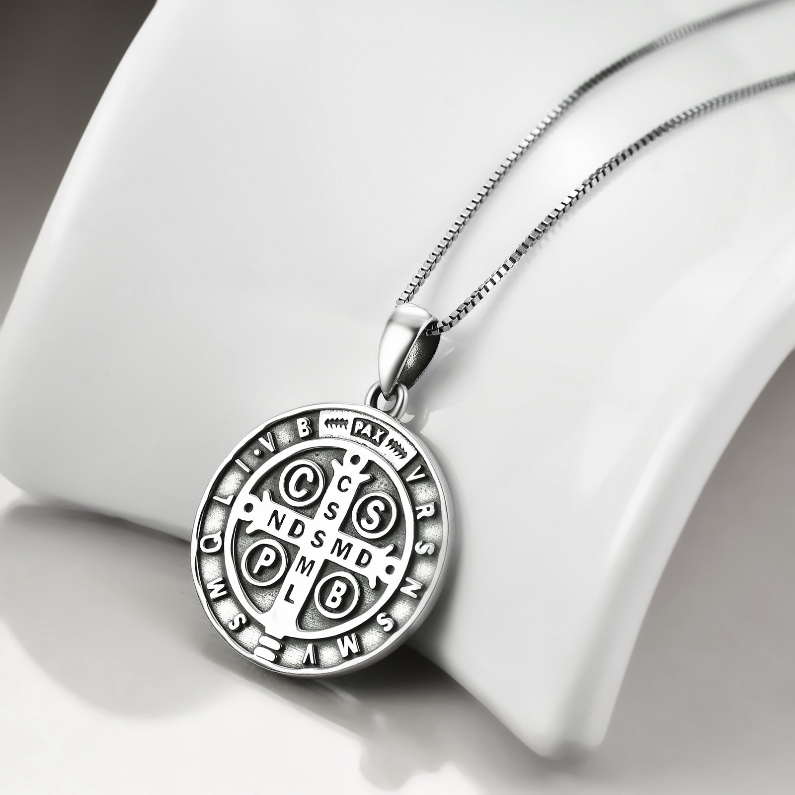 Saint Benedict Medals Necklace for Women Sterling Silver - Unlock Style with Saint Benedict Medals Necklace