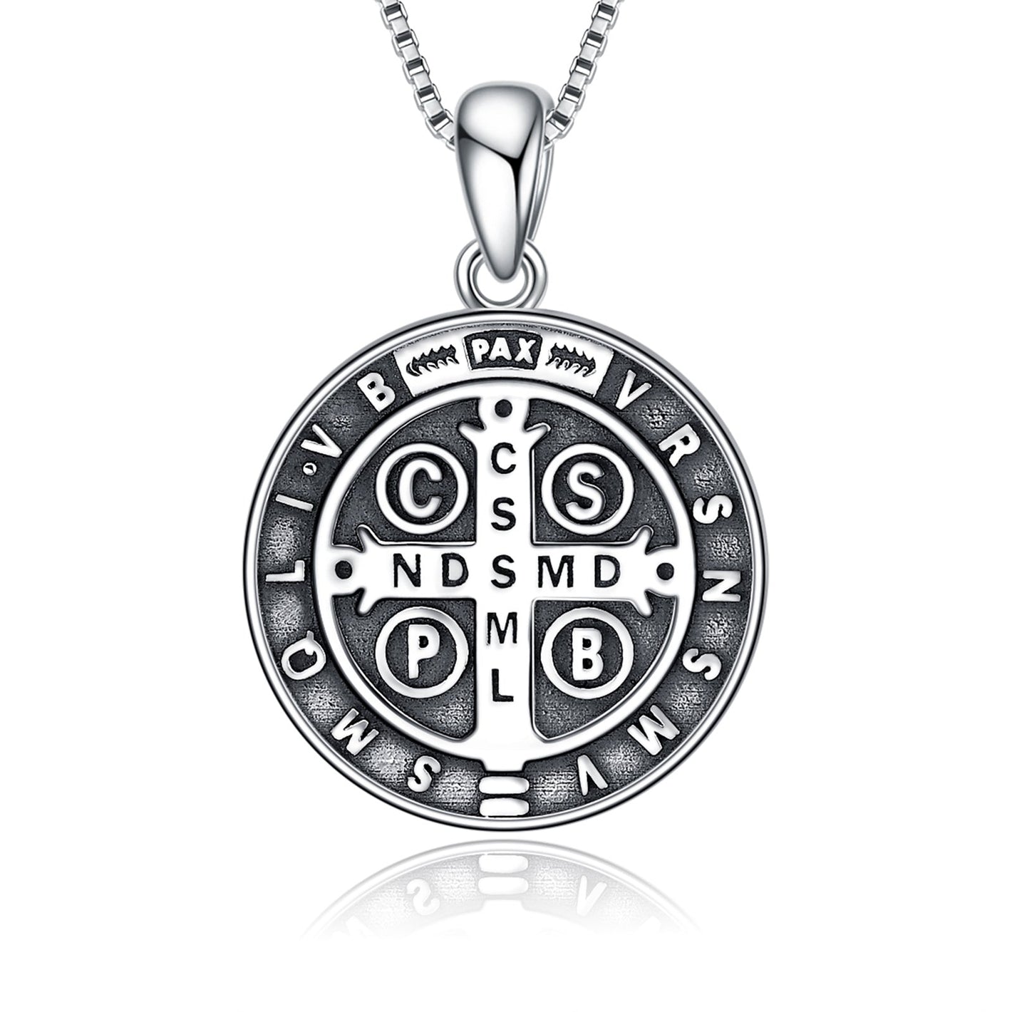 Saint Benedict Medal Religious Necklace with Christian Symbolism - Unlock Style Medals saint benedict medals necklace
