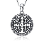 Saint Benedict Medals Necklace for Women Sterling Silver - Unlock Style with Saint Benedict Medals Necklace