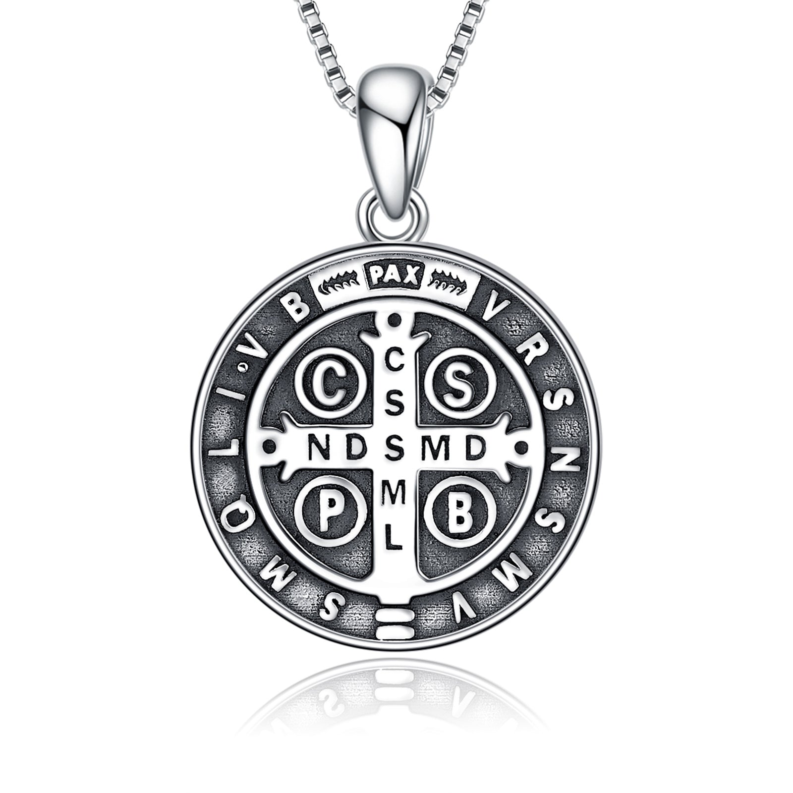 Saint Benedict Medals Necklace for Women Sterling Silver - Unlock Style with Saint Benedict Medals Necklace