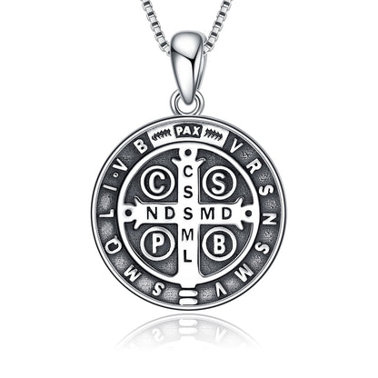 Saint Benedict Medals Necklace for Women Sterling Silver - Unlock Style with Saint Benedict Medals Necklace