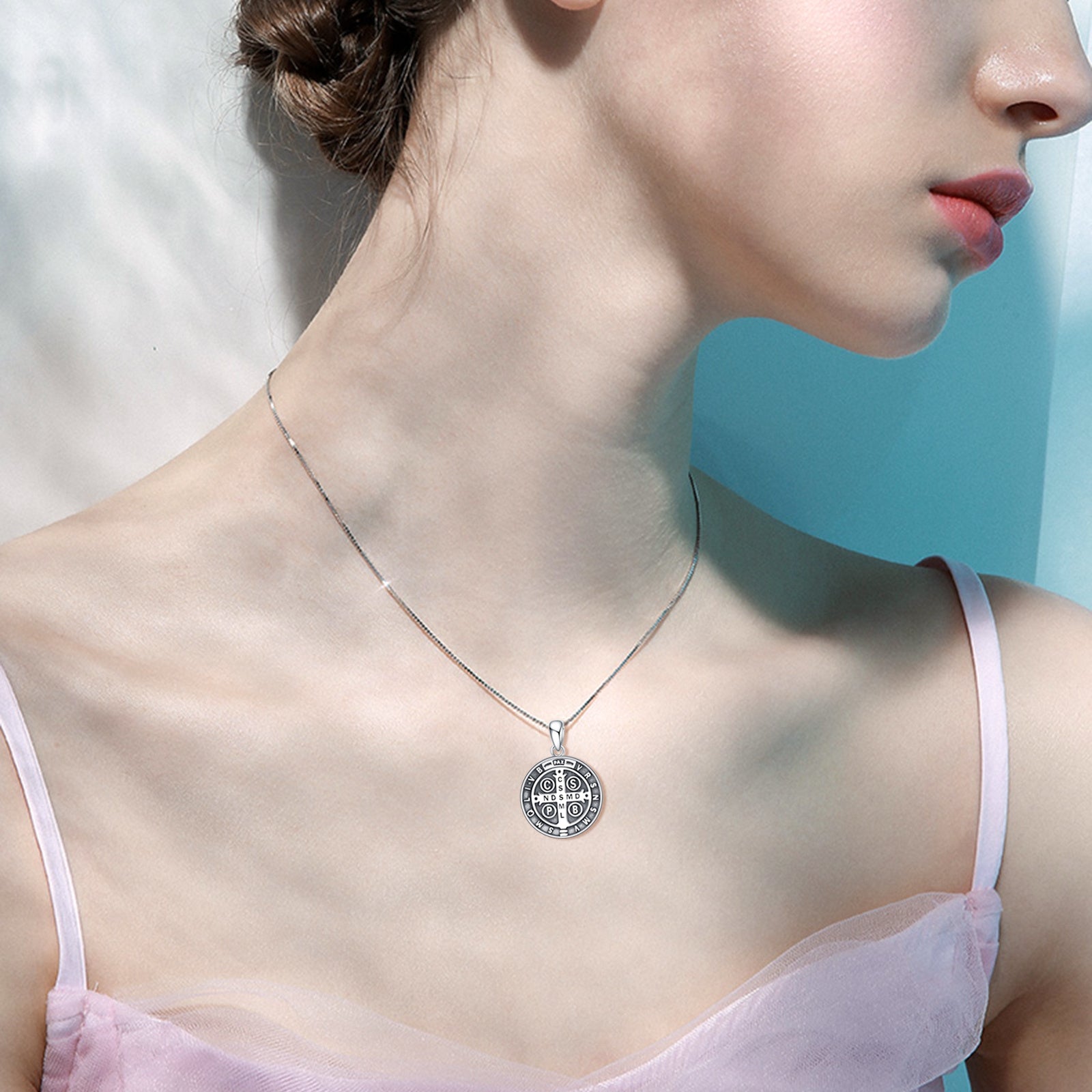 Saint Benedict Medals Necklace for Women Sterling Silver - Unlock Style with Saint Benedict Medals Necklace