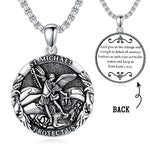 Saint Michael Medal Pendant Necklace The Archangel Catholic Medallions Amulet - Guardian Bling from Saint Michael