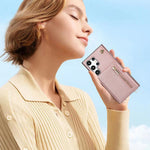 Samsung Card Holder Phone Case with Stand PU TPU Handmade Japanese Korean Style Teleplus