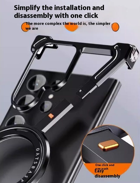 Samsung Galaxy S24 Ultra Aluminum Alloy Frameless Heat Dissipation Phone Case - for Cool Phones aluminum alloy