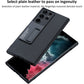 Samsung Galaxy Shockproof Carbon Fiber Leather Case with Stand and Full Cover