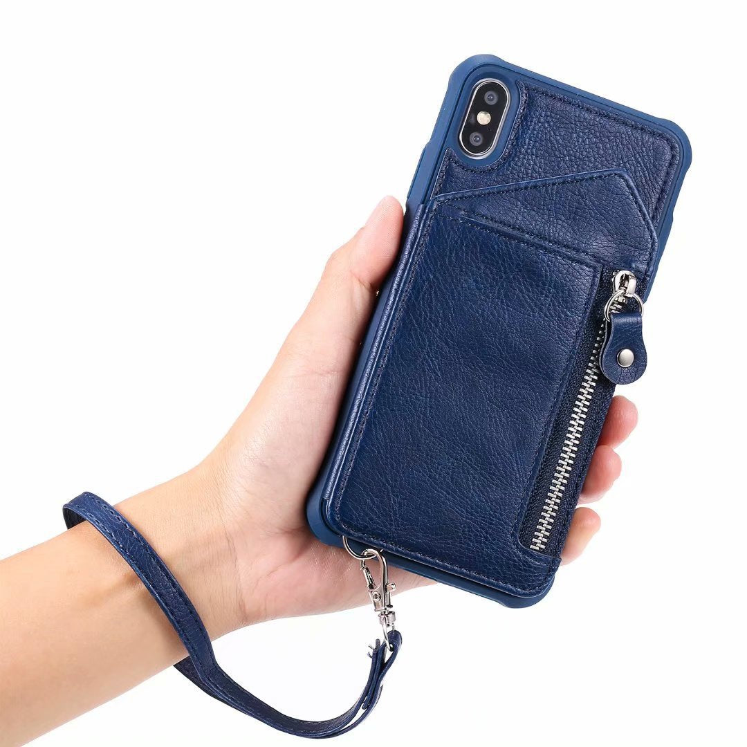 Samsung Galaxy Zipper Wallet Case with Stand TPU PU for S8 S9 Note 9 - That Stands Up to Life’s Falls zipper wallet