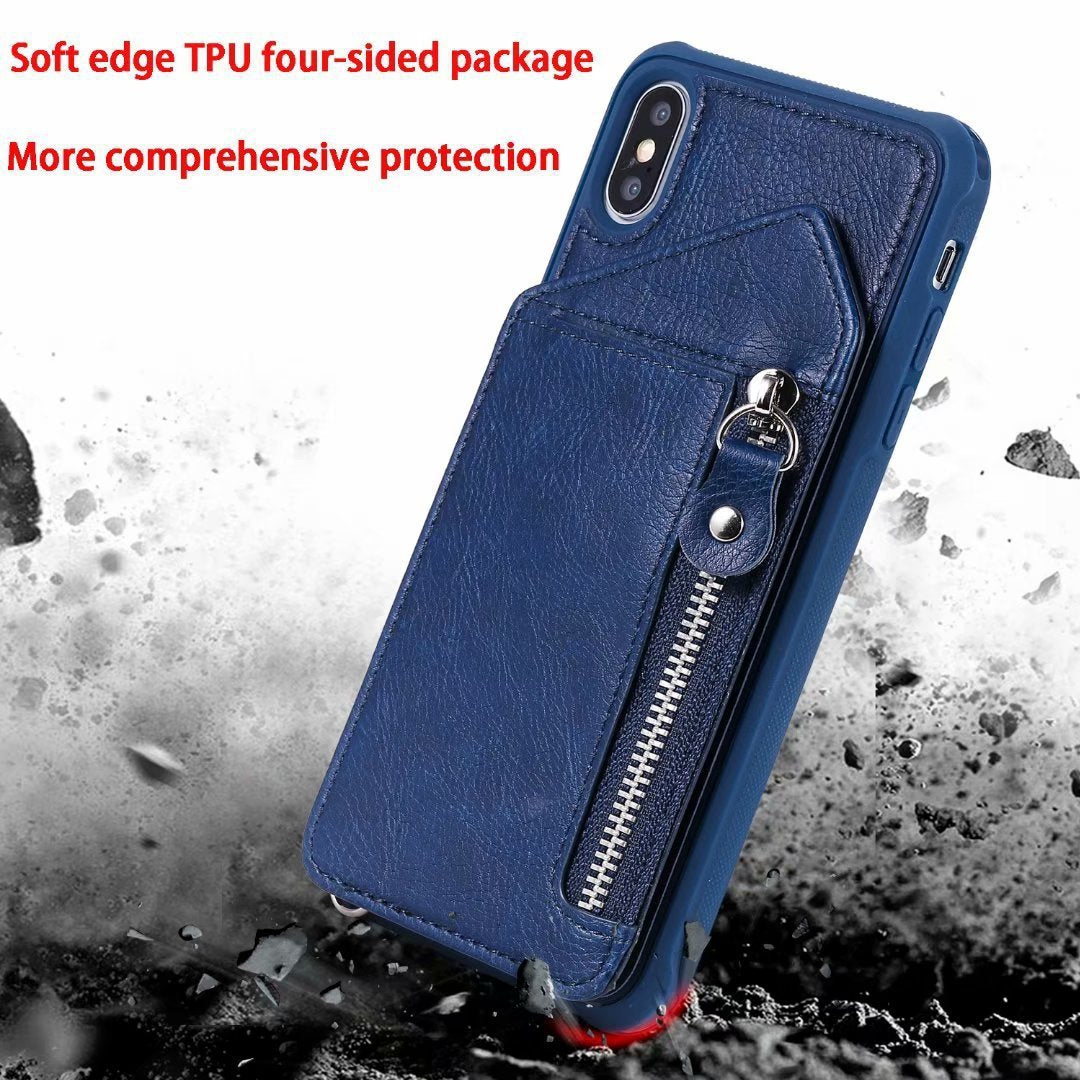 Samsung Galaxy Zipper Wallet Case with Stand TPU PU for S8 S9 Note 9 - That Stands Up to Life’s Falls zipper wallet