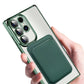 Samsung Magnetic Card Holder with Electroplating and Anti-Fall Leather Design - electroplating magnetic card holder