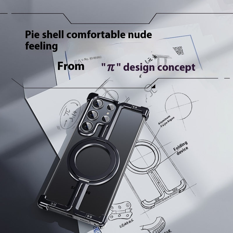 Samsung Metal Phone Case with Bracket Style Shockproof Magnetic Cover - Teleplus bracket style phone case