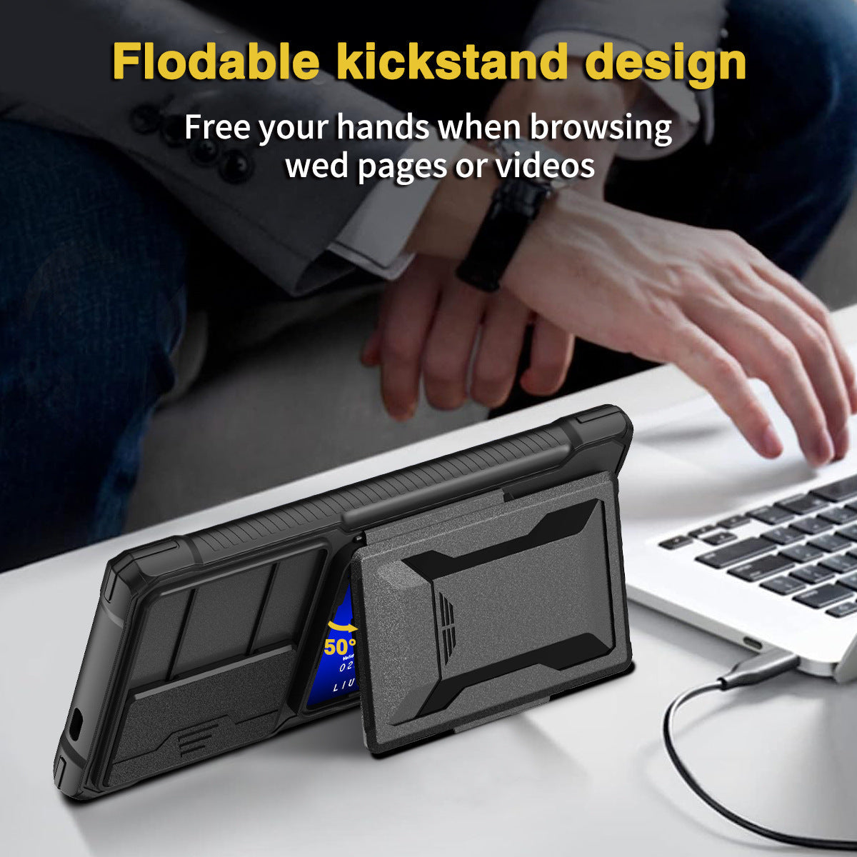 Samsung S24 Ultra Phone Case with Card Holder Sliding and Window Bracket - Teleplus S24Ultra s24ultra phone case card