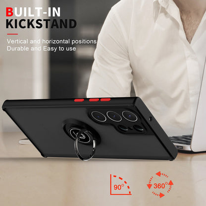 Samsung S24Ultra Phone Case Frosted with Button Ring in Multiple Colors - for Clumsy Hands Everywhere s24ultra phone