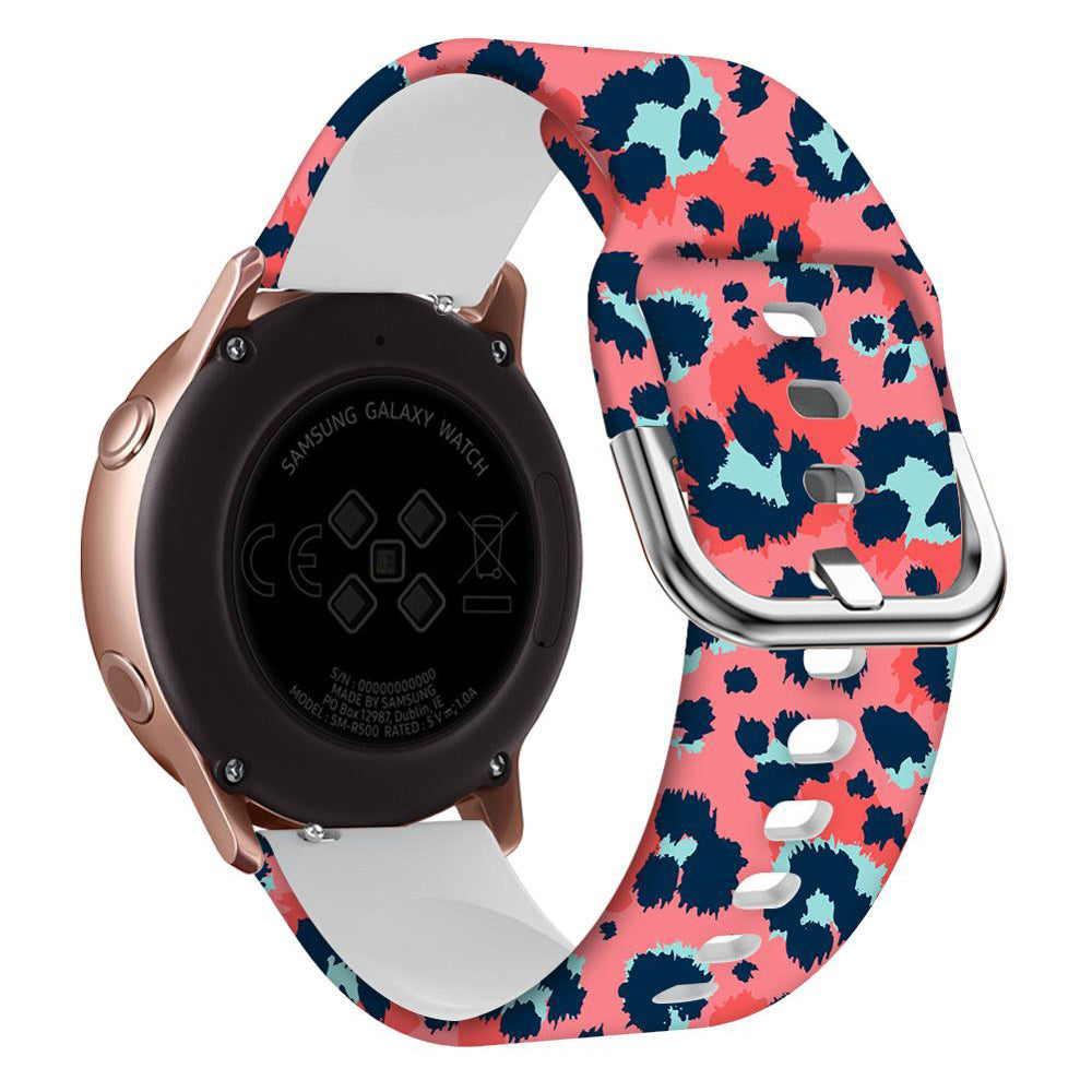 Samsung Silicone Smart Watch Strap 20mm 46 Colors Print - in smart watch strap 22mm silicone print