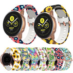 Samsung Silicone Smart Watch Strap 20mm 46 Colors Print - in smart watch strap 22mm silicone print
