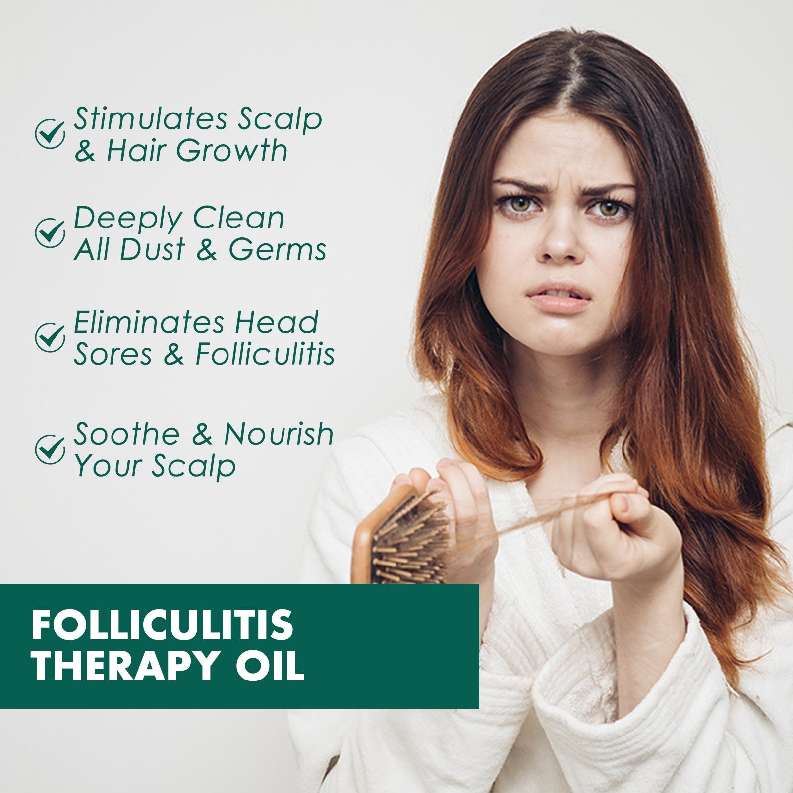 Scalp Hair Care Oil with Grape Seed Ginger Ginseng Peppermint Extract 30ml - scalp hair care grape seed oil ginger