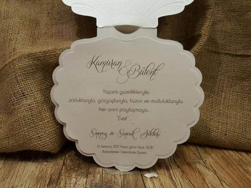 Seashell Beach Wedding Invitation Coastal Ocean Theme Bridal Shower Invite - Teleplus wedding invitation seashell beach