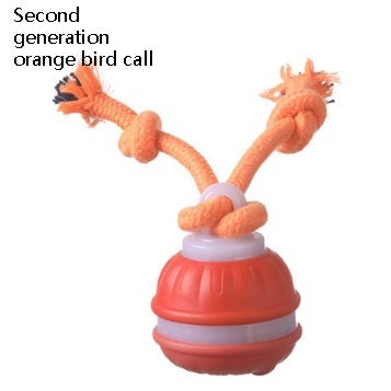 Second Generation Bird Calling Dog Toy Orange Blue with Replacement Rope - Teleplus second generation bird calling